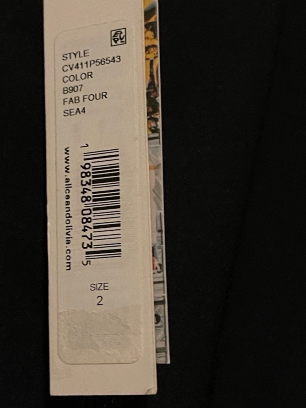 Alice + Olivia X Beatles Fab 4 Portrait Clyde Ltd Ed Shift Dress US 2 UK /AU 6 - Picture 8 of 11